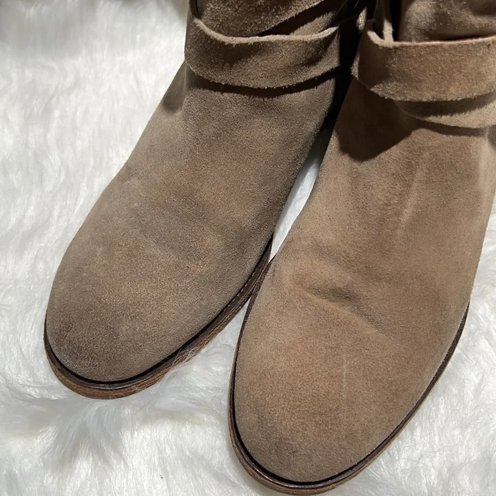 J.Crew $198 Pull‎ On Boots in Tan Suede Size 6. B30B